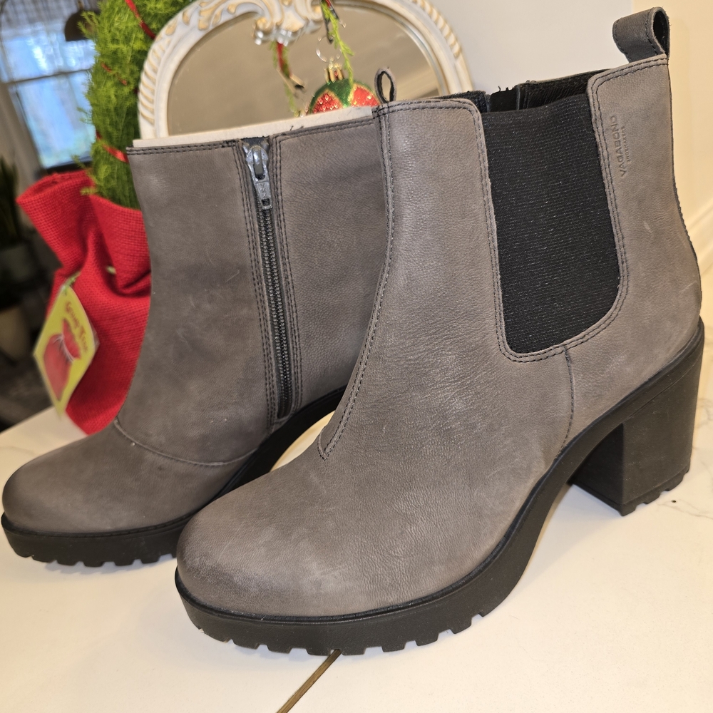 Vagabond Charcoal Heeled Boots